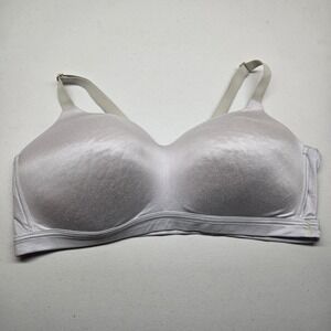 Cacique Women Bra 44DD Purple T Shirt Wireless Strap Adjustable Lightly Lined